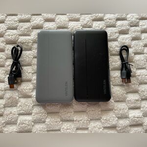 NEW Portable Power Bank Duo - Black & Gray